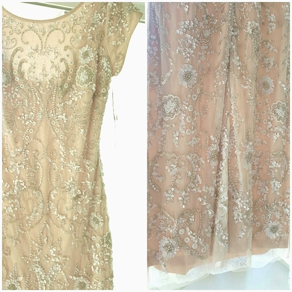 🍒NWT🍒 STUNNING AIDAN MATTOX BEADED DRESS - Picture 2 of 8